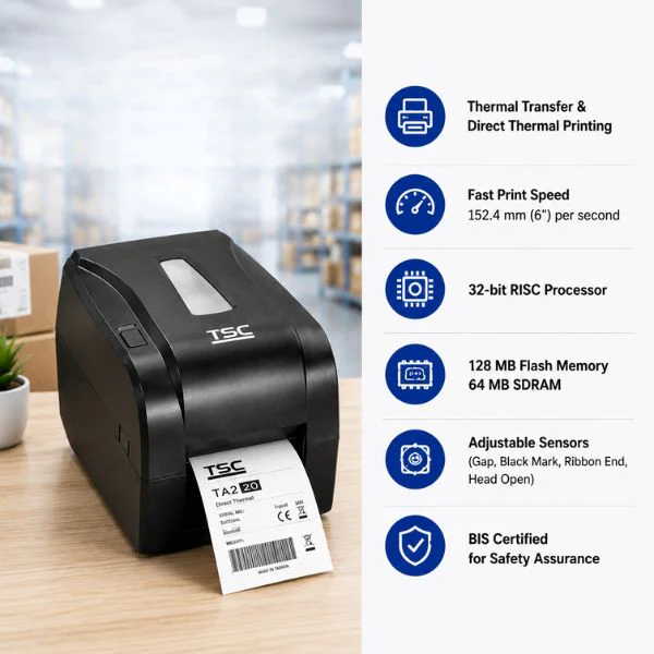 TSC Ta220 Barcode Printer - Image 2